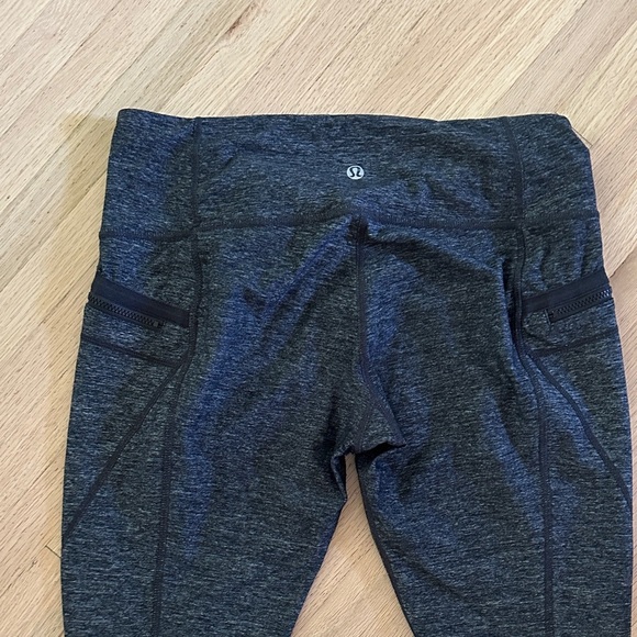 Lululemon Insight Pant Leggings Black Deep Coal Slub Denim Size 8 limited e - Picture 7 of 10